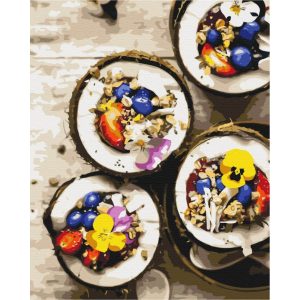 Картина за номерами "Кокосовий сніданок", 40x50 см