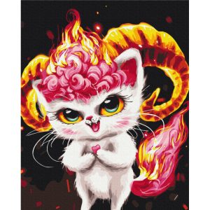 Картина за номерами "Котик Овен" ©Маріанна Пащук, 40x50 см