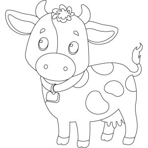 Розпис по полотну "Весела корівка" 25х30 см