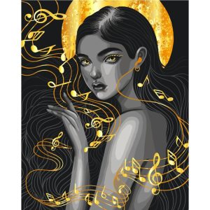 Картина за номерами "Колір музики" 40х50 см, з металізованими фарбами