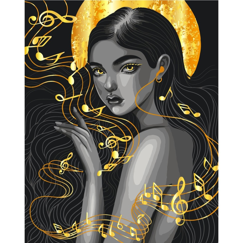 Картина за номерами "Колір музики" 40х50 см, з металізованими фарбами Картина за номерами "Колір музики" 40х50 см, з металізованими фарбами