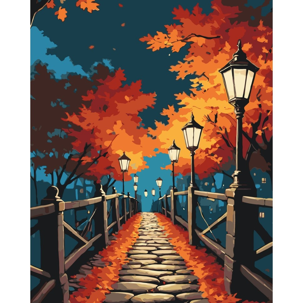 Картина за номерами "Нічна прогулянка" 40х50 см Картина за номерами "Нічна прогулянка" 40х50 см