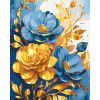 Картина за номерами "Яскраві квіти" з металізованими фарбами 40х50 см