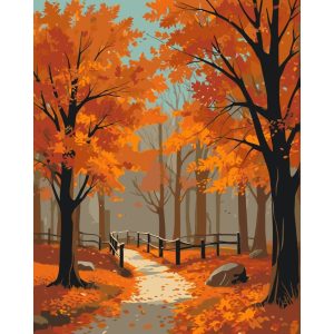 Картина за номерами "Осінній ліс" 40х50 см