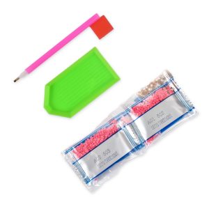 Alternative view of Алмазна мозаїка "Квіткова палітра" DEEX16292 не повна викладка 30х30 см