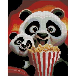 Алмазна мозаїка "У кіно" без підрамника 40х50 см